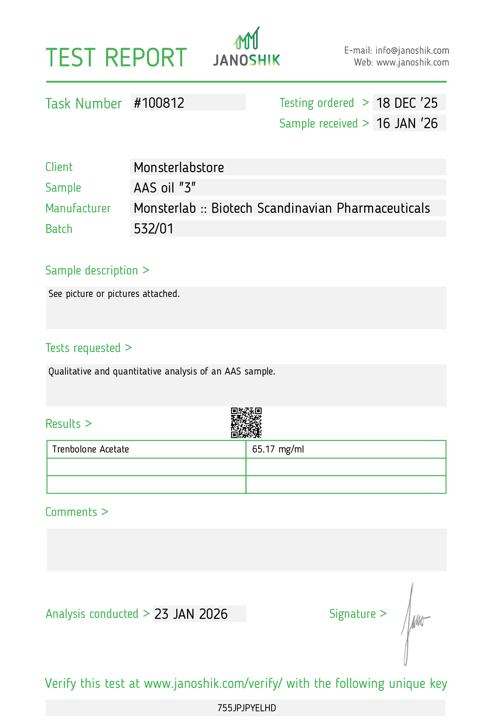 monsterlab trenbolone acetate 50 mg spray